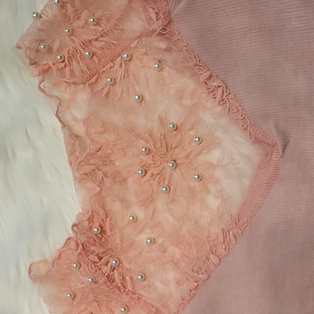 Nora Cora ladies lace & pearl sweater - Picture 7 of 10